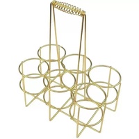 Support Moderne pour Bouteille de Bière Simple en Acier Inoxydable – Rangement Durable Multifonctionnel sur Pied Argent/Or pour Bar à Domicile