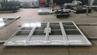Porte battante moderne en acier et verre pour entrée de bureau
