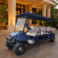 Carrito de Golf Eléctrico Todoterreno de 6 Plazas, Motor Asíncrono de CA de 4.0kW, Freno de Disco Delantero de Doble Circuito, Vehículo Eléctrico para Recorridos