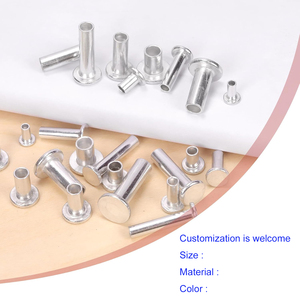 Rivet semi-tubulaire à tête plate, rivets semi-tubulaires en acier zingué pour meubles et chaises - Product Image 5