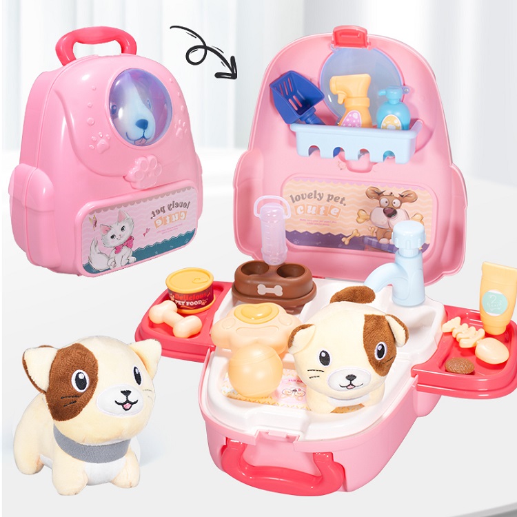 Рюкзак-переноска для ухода за домашними животными, докторский комплект для ролевых игр, сертифицированный осветительный комплект для ролевых игр с портативным дизайном