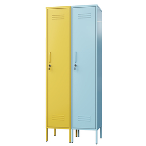 <span class=keywords><strong>Armadio</strong></span> Moderno in Acciaio a Singola Porta con 4 Ripiani, Design Autoportante per <span class=keywords><strong>Camera</strong></span> <span class=keywords><strong>da</strong></span> <span class=keywords><strong>Letto</strong></span> e Balcone - Product Image 5