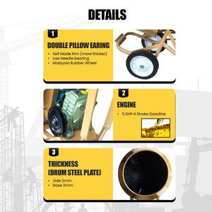 มอเตอร์ผสมปูนแบบคู่สำหรับผสมก่อสร้างเครื่องผสมปูนขนาดเล็กจากมาเลเซีย - Product Image 3