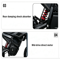 M5 Electric Dirt Bike 2600W Peak 48V 20Ah Off Road Electric Motorcycle 50km/h Hydraulic Brake