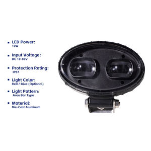 Lumière d'avertissement de zone rouge pour chariot élévateur à <span class=keywords><strong>LED</strong></span> ultra-lumineuse 10-80V Lampe de projection de ligne de sécurité pour équipement industriel d'entrepôt - Product Image 4