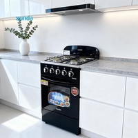 Cuisinière à gaz Xunda à quatre brûleurs avec four intégré, multifonctionnelle deux-en-un, cuisinière à gaz électrique et à gaz avec four