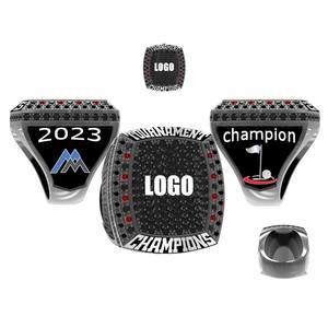 Bagues de championnat en métal personnalisées en gros mode sportive bagues de champion de basket-ball plaqué rhodium pour jeunes sportifs - Product Image 4