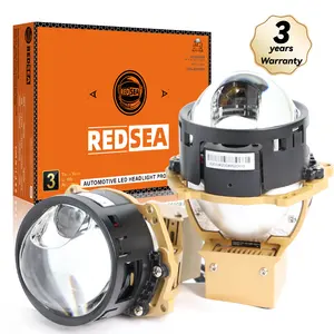 Özel Redsea E301 bi led projektör lens 3.0 inç 8 fitil süper parlak 5800K 150W araba bi lazer projektör lazer ile açtı