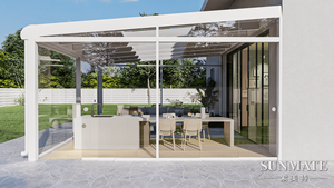 Sunroom personalizado Invernadero Tragaluz Ventana de <span class=keywords><strong>techo</strong></span> Sunroom Casa de cristal Aluminio Solarium Sunroom - Product Image 6