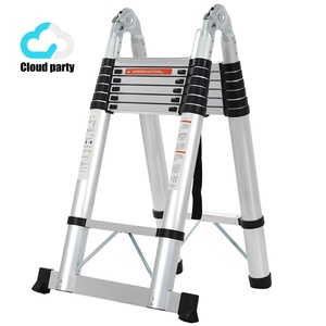 <span class=keywords><strong>Escalera</strong></span> de Aluminio Multiposición Personalizada, Telescópica y Plegable, Carga de 150 kg, Se Convierte a Modos de <span class=keywords><strong>Escalera</strong></span> en A, Recta, <span class=keywords><strong>Escalera</strong></span> y Andamio - Product Image 1