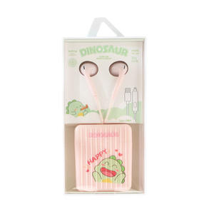 KIKI-389 di alta qualità Logo personalizzato carino Kawaii caso tipo C In orecchio cavo cuffie filo auricolari cablati auricolari per ragazze bambini - Product Image 1