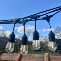 10m 15m personnalisé S14 LED Festoon lumières Vintage Edison ampoules cour jardin fête lumières guirlandes décorations de vacances