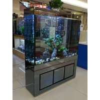Grand Rectangle Verre Aquarium Réservoir de Poissons 50L Ménage Cloison Température de l'Eau Télécommande Style Luxe Boîte Emballée