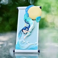 52 JOUETS Série d'accessoires faits à la main Peinture orientale Boîte aveugle à défilement Cadeaux et ornements réconfortants en PVC et résine