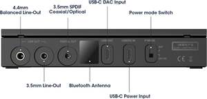 SHANLING EC Zero T Lettore <span class=keywords><strong>CD</strong></span> Portatile Valvolare HIFI R2R DAC con Amplificatore per Cuffie da Scrivania TPA6120 Audio Hi-Res Bluetooth AptX - Product Image 5