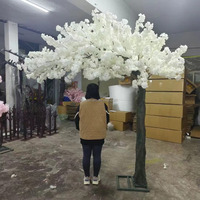 Cherri Blossom Tree Blanc Faux Toile de Fond De Mariage Fleur Arche Artificielle Faux Arbre De Fleurs De Cerisier Pour Le Mariage