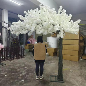 Cherri Blossom albero bianco finto <span class=keywords><strong>fiore</strong></span> <span class=keywords><strong>di</strong></span> ciliegio artificiale per matrimonio sfondo finto matrimonio - Product Image 6