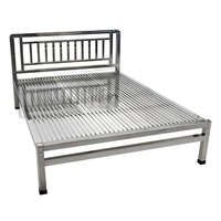 Lit en acier inoxydable pour chambre à coucher, stable et démontable, pour hôpitaux, maisons de retraite et appartements