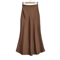 Jupe longue sirène taille haute en satin pour femme, élégante, coupe ajustée, jupe longue queue de poisson, jupe de soirée, vente en gros, fabricant sur mesure