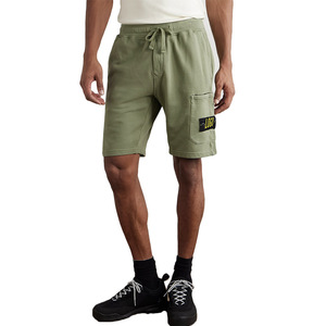 Pantalones Cortos <span class=keywords><strong>Cargo</strong></span> Color Verde Oliva para <span class=keywords><strong>Hombre</strong></span>, Mezcla de Algodón, Cintura Elástica con Cordón, Largura hasta la Rodilla, Estilo Casual para Uso Diario y Actividades al Aire Libre - Product Image 1
