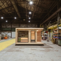 Sauna infrarouge extérieur finlandais luxueux pour six personnes, en bois de cèdre rouge canadien, avec éclairage LED