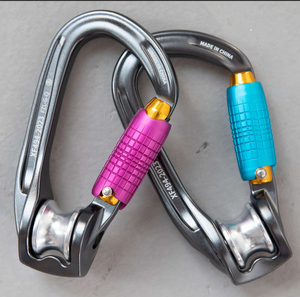 Mosquetón <span class=keywords><strong>de</strong></span> seguridad para escalada al aire libre con bloqueo giratorio y dispositivo <span class=keywords><strong>de</strong></span> seguridad <span class=keywords><strong>de</strong></span> tornillo para trabajos en altura - Product Image 1