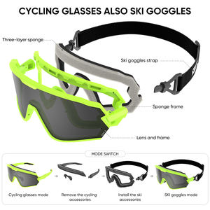 ओम चीन ट्रे 90 पुरुषों और महिलाओं के लिए विनिमेय लेंस फोटोक्रोमिक रनिंग/साइकिलिंग धूप का चश्मा - Product Image 4