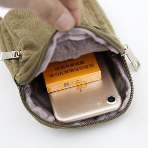 Bolso Bandolera Retro de Lona de Alta Calidad con Logotipo Personalizado para Hombre, para Teléfono Celular - Product Image 6