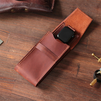 Enkelvoudige horloge-etui, draagbare reis-horloge-etui voor heren en dames, leren horloge-opbergdoos, leren tas
