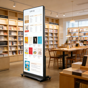 หน้าจอโปสเตอร์ LED P2.5 ขนาด 640x1920 มม. แบบพับได้ ตัวโครงอะลูมิเนียมหล่อขึ้นรูป ตั้งพื้นสำหรับใช้งานกลางแจ้ง ห้างสรรพสินค้า และลิฟต์ - Product Image 2