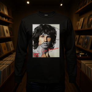 Camiseta de manga larga Jim Morrison con estampado en la espalda con diseño 27 Club - Product Image 3