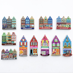 Vente en gros transfrontalière directe d'usine de magnets de réfrigérateur imprimés en 3D UV et de souvenirs de voyage d'<span class=keywords><strong>Amsterdam</strong></span> - Product Image 1