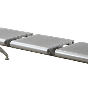 Banco de acero sin respaldo Ou He S003, asiento en fila para sala de espera de hospital al aire libre - Product Image 3