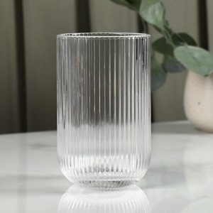 Nordic Moderne Verticale Streep Glazen Cilinder Vaas Voor Bloem Glas Tafelblad Vaas Hand Geblazen Glas Vaas Voor Huisdecoratie - Product Image 4