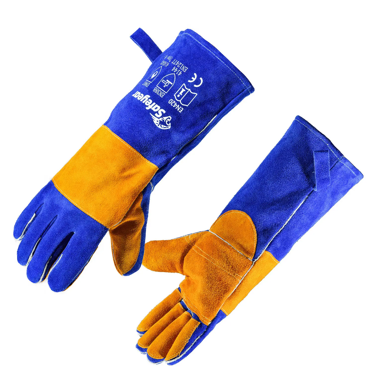 Heat Resistant Tig Leather Welding Gloves, Black & Red Long Sleeve Hand Cheap Welding Safety Gloves for USA Welder,Pakistan Till