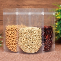 Sacs refermables transparents pour aliments, emballage personnalisé, sacs refermables en plastique transparent avec fermeture éclair pour l'emballage alimentaire