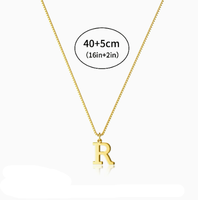 Collar de Acero Inoxidable con Letra R de Diseño Nuevo para Hombre y Mujer, Collar de Pareja de Estilo Étnico, Accesorios Transfronterizos
