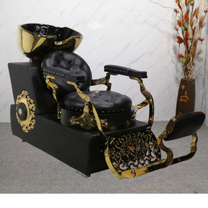 Fauteuil de Barbier et Lit de Lavage Moderne pour Salon de Coiffure, Mobilier de Salon de Coiffure Design Contemporain, Station de Lavage de Cheveux à Vendre - Product Image 5