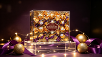 Chocolats en gaufrettes emballés à la main de qualité supérieure par RISHDENE, boîte transparente décorative idéale pour des cadeaux romantiques et festifs
