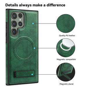 2025 Nueva Funda de cuero magnético de lujo para <span class=keywords><strong>Samsung</strong></span> <span class=keywords><strong>Galaxy</strong></span> S25 Ultra S25 <span class=keywords><strong>Plus</strong></span> S24 S23 <span class=keywords><strong>S22</strong></span> funda trasera ultradelgada con soporte - Product Image 6