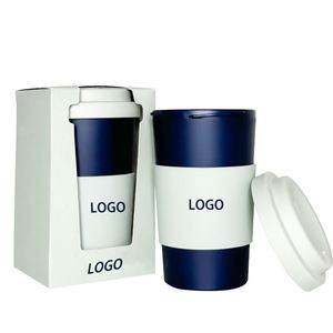 Gobelet à café réutilisable et biodégradable en PLA écologique de 15 oz, logo personnalisé, gobelet compostable durable, compatible micro-ondes, sans BPA, cadeaux d'affaires - Product Image 1