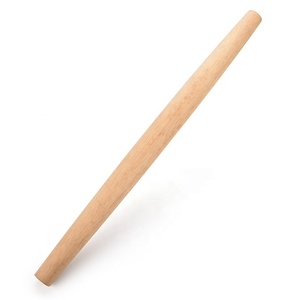 Rodillo de madera maciza al por mayor para masa de galletas y pasta, tabla para amasar madera de caucho Natural para repostería y repostería - Product Image 1