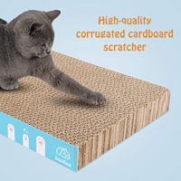 Jouet de griffoir de papier ondulé de recharge de carton de griffoir de chat interactif pour l'amusement félin