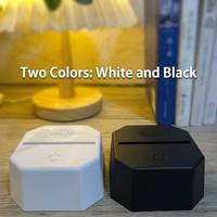 Base de Luz Nocturna LED 3D con Altavoz, 7 Colores Cambiables, Control Remoto, Diseño Moderno de Plástico para Exhibición en Acrílico, Uso en Interiores