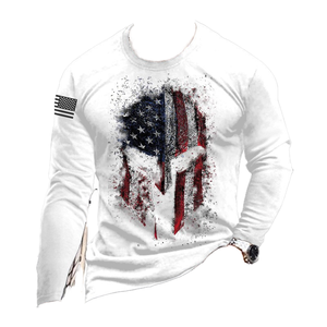 Hot Sale Men's Casual Long Sleeve T-Shirt Comfortable Breathable Eco-Friendly 3D Digital Print Embroidered Logos for Spring - Product Image 3