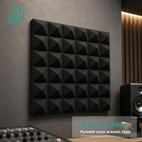 Panneaux acoustiques modernes en mousse de polyuréthane |   Tuiles insonorisantes ignifuges NRC 0.85 pour appartement, studio, KTV