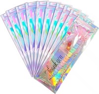 Sacs zip-lock personnalisés sacs laser holographiques refermables pochette à fermeture éclair sacs d'emballage en Mylar pour petites entreprises