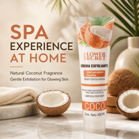 Gel Exfoliant Corporel au Coco Flower Secret 300ml Acide Hyaluronique Collagène - OEM/ODM & Agences Globales Recherchées