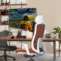 Tissu certifié BIFMA d'appui-tête tournant à dossier haut coloré unique 8 Vente en gros moderne 4D chaise en maille de bureau de haute qualité