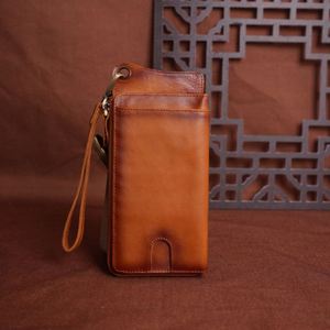 Mini sac à main pour homme, sac à main de luxe en cuir véritable, sac à main vintage pour homme - Product Image 2